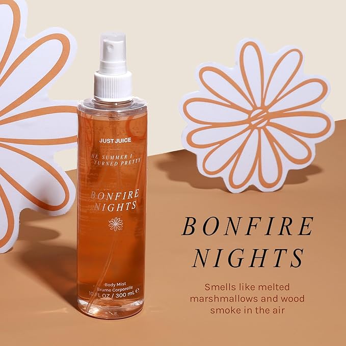 Just Juice - The Summer I Turned Pretty Bonfire Nights Body Mist - Warm Spice and Toasted Vanilla Body Spray for Women and Men - 10.14 oz