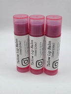 Tallow Lip Balm (3 Pack) (Tinted Lilac) Handmade Grass Fed Beef Tallow Lip Balm with Nourishing Oils