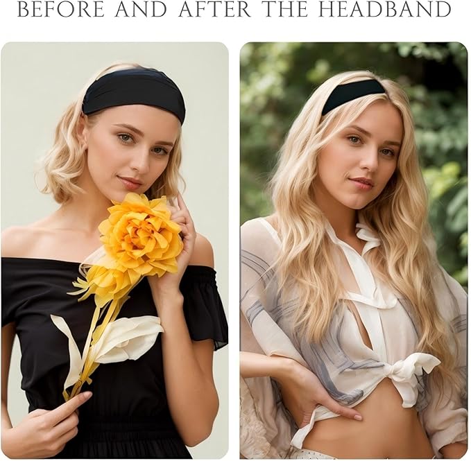 12 Pcs Stretchy Sport Headbands for Women,Absorbed Sport Headband Soft Twist Knotted Headbands for Yoga, Workout Daily Life