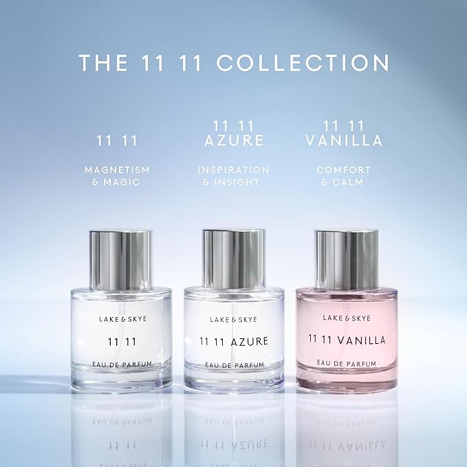 Lake & Skye 11 11 Azure Unisex Fragrance Oil Sample, Sheer & Aquatic Scent, Floral and Musk Notes - 0.06 fl oz (2ml)