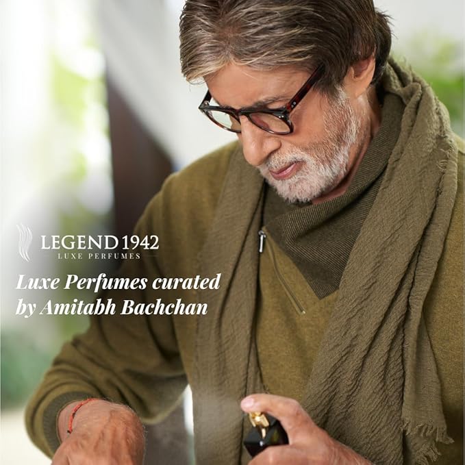 Luxe Perfumes by Amitabh Bachchan | Heritage Black Long Lasting Perfume For Men & Women | Cologne - Woody Fragrance | Birthday Anniversary Husband Wife Gifts | Everyday Essentials | 100Ml