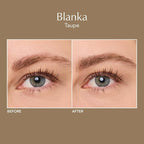 Thrive Causemetics Infinity Waterproof Eyebrow Pencil, Retractable Brow Pencil with Hyaluronic Acid & Shea Butter, Dual Ended Eyebrow Brush Spoolie, Fine Tip, Vegan & Cruelty Free, Blanka (Taupe)