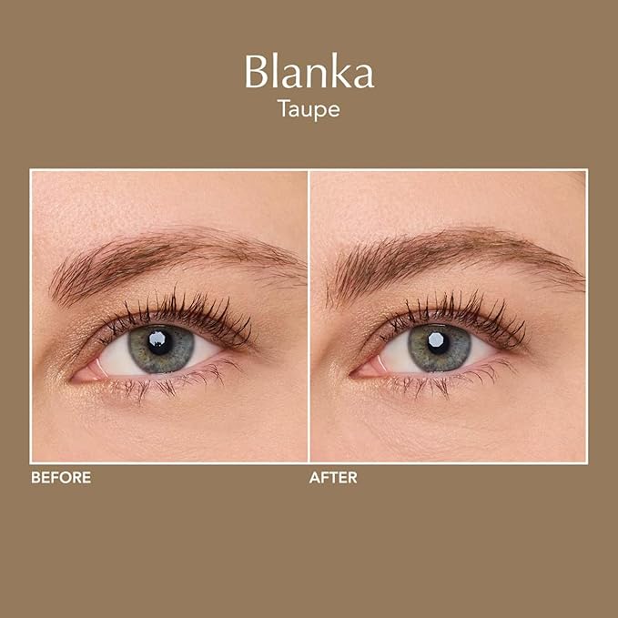 Thrive Causemetics Infinity Waterproof Eyebrow Pencil, Retractable Brow Pencil with Hyaluronic Acid & Shea Butter, Dual Ended Eyebrow Brush Spoolie, Fine Tip, Vegan & Cruelty Free, Blanka (Taupe)