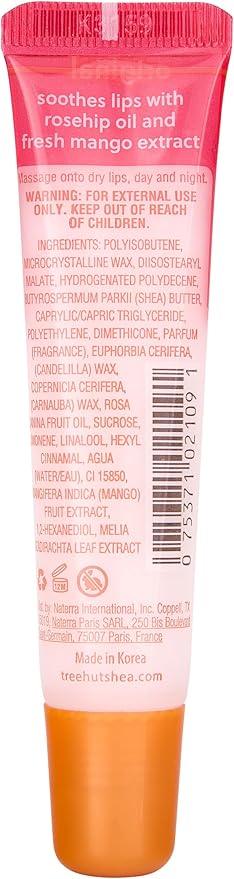 Tree Hut Sugarlips Lip Butter, Lock in Moisture & Nourish Skin for Full, Hydrated Lips, Essential Lip Care, 0.52 Fl oz.