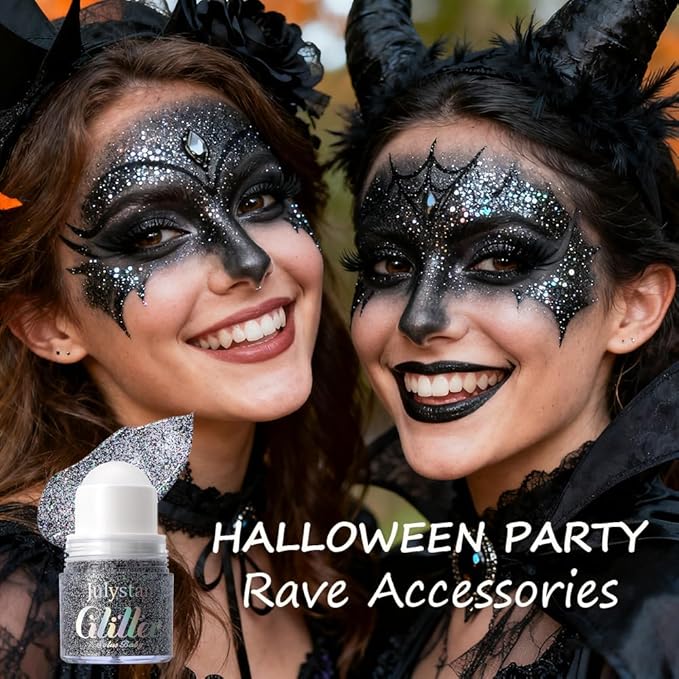 Roll-on Face Body Glitter Gel for Women Kids, Holographic Chameleon Color Glitter Gel Long Lasting Shimmer Makeup for Singer Concerts Music Festival Halloween Rave Accessories (#3 Stardust)