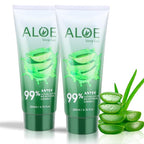200x2 ML Aloe Vera Gel – 99% Organic Pure Aloe Vera Hydrating Face & Body Moisturizer, Natural Aloe Cream for Dry Skin, Sunburn, Acne, Soothing & Moisturizing