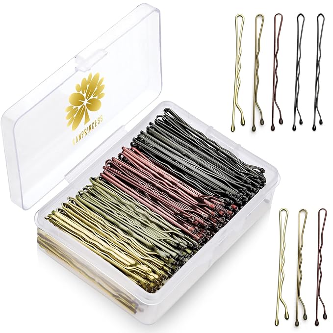 200PCS 2.4Inch Bobby Pins Multi color,Pain-Free Bobby Pins for All Hair Types,Hair Pins for Women Girls,Hairpins for Buns with Box(Multicolor)