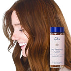 eSalon Permanent Hair Color & Hair Dye Kit - Medium Brown Copper Golden - Professional-Grade Personal Colorist for All Hair Types, Up To 100% Gray Coverage - Ammonia-Free