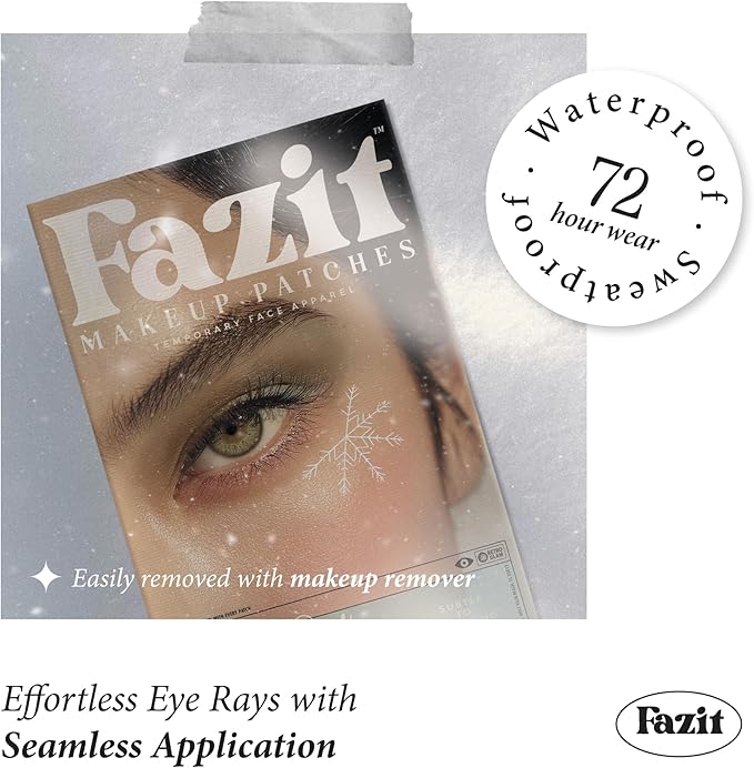 Fazit Makeup Patches - Snowflake Eye Rays - Glow Up Make-Up Patches - Cute Glitter Makeup Accessories for Women - Cosmetic Glitter for Face