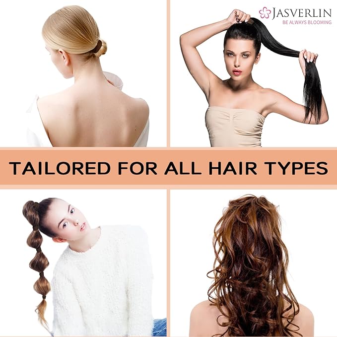 30 Pcs 2.4 Inch Large Hair Ties, Extra Big Seamless Cotton Elastic Bands for Thick Thin Curly, Soft Stretchy Ponytail Holders for Women Girls Men (Dark Brown)