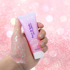 DAGEDA Body Glitter Gel, Face Glitters Body Gel Sequins Shimmer Liquid Eyeshadow, Chunky Glitter for Face Hair Nails, Holographic Cosmetic Laser Powder Festival Glitter Makeup 1.7oz (Light Pink)