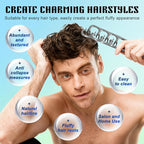 Texture Comb, Volumizing Wide-Tooth Hair Styling Comb, Fluffy Wide Tooth Curly Hair Comb, Men's Textured StylingComb for Volume, Fringe Parting Styling Accessory, for Men & Women