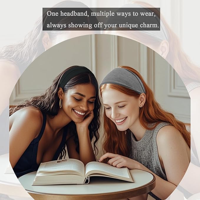 Headbands For Women Headband Elastic Soft Head Bands For Women's Hair Accessories Womens Fashion Yoga Workout Running Fabric Hair Band 6 Pcs