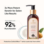 100% Organic Moroccan Argan Oil & Natural Keratin Luxurious Hair Serum | Get Smooth, Silky & Shiny Hair | Lightweight & Non-Greasy Formula | Sulfates & Parabens Free | 3.4 fl oz