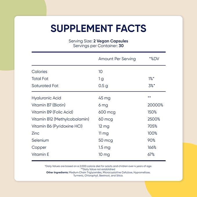 Moerie Ultimate Hair Boost Supplement for Women & Men - Hair, Skin, Nails Vitamins with Biotin & Minerals for Hair Health - Thicker Hair - 60 Capsules