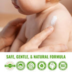 Baby Eczema Cream - Moisturizer for Dry, Itchy, Sensitive Skin & Diaper Rash - Long-Lasting Body Butter Lotion for Calming & Itch Relief (4oz)