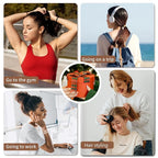 Hair Ties Black 100Count Extra Thick 5CM, Bulk Elastic Hair Bands for Thick Heavy Hair, Seamless Hair Accessories for Girls Women, Ponytail Holder (Black)