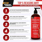 DHT Blocking Shampoo Bundle - Anti-Hair Loss Shampoos For Women and Men With Biotin, Procapil and Capyxil For Daily Use, 2 x 16 oz by Shiny Leaf
