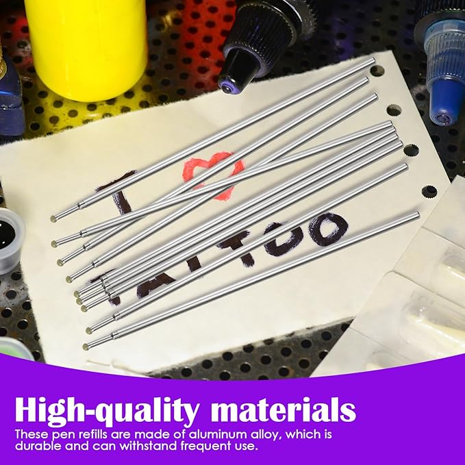 20pcs Tattoo Marking Pens, Disposable Stencil Pen Refills for Tattoo Outline - Aluminum Alloy Skin Marker for Microblading Permanent Makeup Body Art