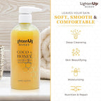 OMIC Lighten-Up LightenUp Honey Body Wash - 16.9 Fl oz / 500 ml - Natural Shower Gel, Cruelty Free, Premium Honey Extract, with Shea Butter