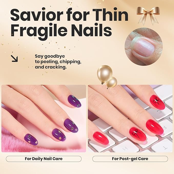 Beetles Christmas Nail Polish Set, 6 Colors Quick Dry Jelly Nail Polish Kit, Winter & Fall Sheer Jelly Syrup Nails Enchanted Night Gifts for Women Salon DIY Manicure Kit