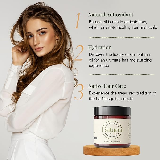 Real Batana Oil for Hair Growth - 100% Pure & Natural, 16 FL OZ