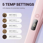 Wavytalk Steam Hair Straightener, Steam Sesh, Steam Reduces Damage, Nourishes Hair & Expedites Straightening, 1.38'' Nano Titanium Flat Iron with Detachable Comb for Silk Press Smoothing, Sakura Pink