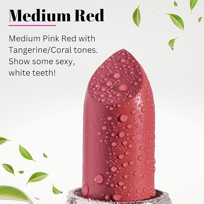 Fifth & Skin BOTANICAL Lipstick (POMEGRANATE) | Vegan | Natural | Organic | Certified Cruelty Free | Paraben Free | Petroleum Free | Healthy | Moisturizing | Vibrant Color that's Good for your Lips!