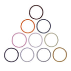 216-Piece Hair Ties, 4mm Hair Elastics, No Metal Ponytail Holders for Women, Durable for Thick, Curly and All Hair Types-Neutral Solids & Stripes