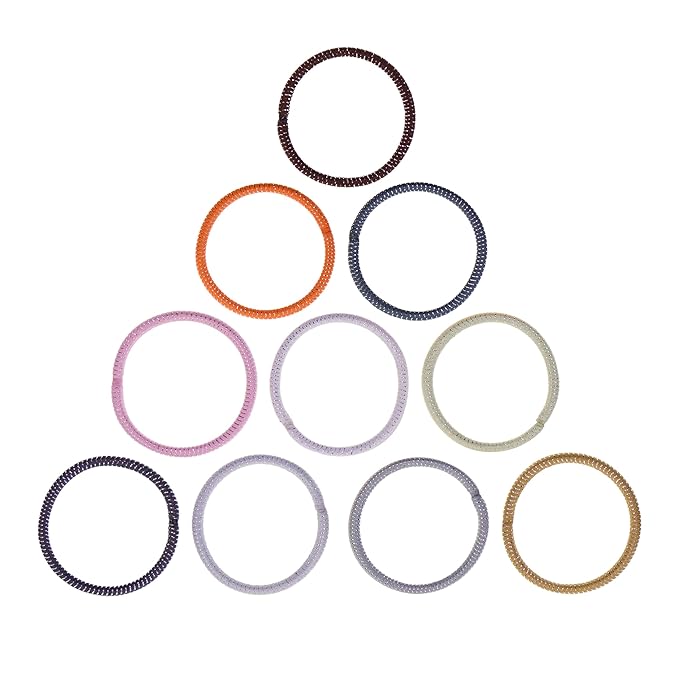 216-Piece Hair Ties, 4mm Hair Elastics, No Metal Ponytail Holders for Women, Durable for Thick, Curly and All Hair Types-Neutral Solids & Stripes