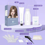 Brown Permanent Hair Color - Full Gray Coverage, Enriched with Botanical Extracts, Includes Hair Coloring Tools - For Men & Women