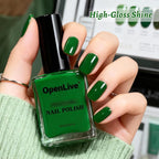 18ml Dark Green Nail Polish Large Volume Quick Dry Nail Polish, Long Lasting Shine, Fingernail Toenail Nail Art DIY Home Travel Nail Art Gift
