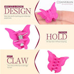 Butterfly Hair Clips, Assorted Color Plastic Mini Cute Hair Clip for 90s Girls Women Kids Butterflies Y2K Festival Accessories 50pcs 10 Colors with Organizer (Solid)