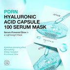 ANUA PDRN Hyaluronic Acid Capsule 100 Serum Mask, everyday glow korean sheet mask with Salmon PDRN, Hyaluronic acid, Collagen, Self home care facial mask for glass skin, Korean skin care (10EA)