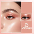 Erinde Champagne Rose Gold Single Eyeshadow Palette, Shimmer Cream Eye Shadow for Women, Blendable Long-Lasting Waterproof Eye Makeup Palette, High Pigment Powder Sombra De Ojos, 03 Rosy Champagne