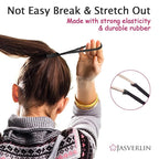 Black Elastics Hair Ties, Ponytail Holders No Metal Hair Bands Scrunchies Braid Accessories for Women Girls Thick No Damage Hair Band 4mm 50 Pieces (Black)