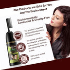 SkinSmart 360® No-Stain Hair Dye Shampoo – Full Gray Coverage for Men & Women, 3-in-1 Color + Cleanse + Condition, Natural Ingredients, Easy No-Mix Formula, 200 mL (Dark Brown + Magic Comb)