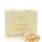 Marbela Cosmetics Natural Oats Handmade Soap Bar - Made in USA, Vegan Friendly, Palm Oil Free, Natural Bar Soap - Gentle Face & Body Soap for Daily Skin Care, Moisturizing & Nourishing - 3.5 oz