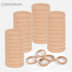 100pcs Light Blonde Hair Ties Ponytail Holders, Seamless Cotton Fabric No Damage Thick Curly Thin Hairties Bands, Soft & Stretchy 1.5 inch