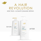 Dove Damage Therapy Shampoo Daily Moisture for Dry Hair with Bio-Protein Care Technology and Hyaluronic Serum 28 Fl Oz