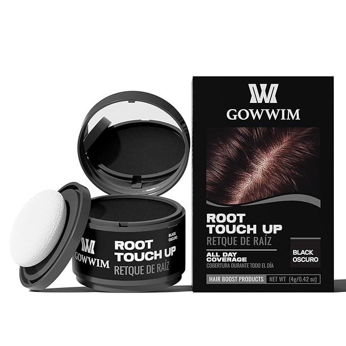 Hairline Powder (Black) Hair Color Shadow, Instantly Cover Gray Hair, Touch-Up for Thin Hair - 4g