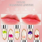 BestLand 3 Pcs/Set Flower Jelly Lipstick Set Temperature Change Moisturizer Long Lasting Nutritious Balm Magic Color Change Lip Gloss (3Pcs Flower Jelly Lipstick 010203)