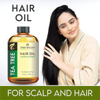 First Botany, Tea Tree Castor Oil Encourages Hair Growth, Scalp & Hair Strengthening Serum, Nourishing Treatment for Split Ends, Dry Scalp, Safe for All Hair Types, 4 fl oz