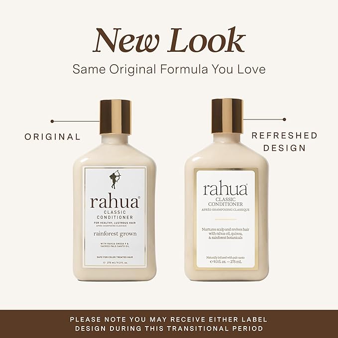 Rahua Classic Hair Conditioner, Vegan Hydrating Hair Care Oil, Quinoa, Organic Aloe Vera, Rosemary, Natural Palo Santo for Scalp Care, Promotes Growth, Silicone Free, 9.3 Fl Oz