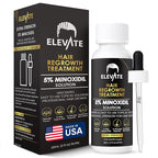 Elevate Hair Regrowth Treatment 5% Minoxidil Solution for Hair Growth - Extra Strength Topical Hair Growth Serum for Thicker, Fuller Hair 2 Fl Oz Made in USA