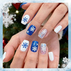 Born Pretty Christmas Blue Gel Nail Polish,Light Baby Sky Blue to Dark Navy Royal Shades 6 Colors Glitter Nail Gel Polish Kit Nail Art Manicure DIY Set Home and Salon Holiday Gifts