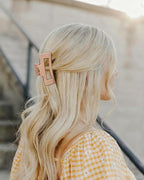 Mesovor 2 Styles Silicone Flexible Hair Claw Clips, 6 Pack Soft Bendable Hair Clips for Women | Rectangle Small Large Cozy Hairclips (Dark Khaki, Coffee, Black)