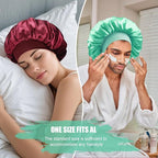 Satin Silk Bonnet for Sleeping, Soft Satin Lined Hair Bonnet for Women, Double Layer Sleep Nightcap