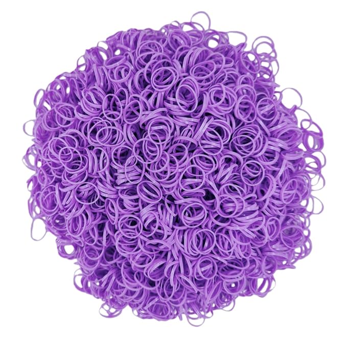 3200 Pcs Elastic Rubber Bands Small Hair Ties Hair Rubber Mini Hair Bands Hair Elastics Tiny Soft Holder Ponytails for Girls (Purple)