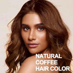 Coffee Hair Dye Shampoo 3 in 1, Long-lasting & Natual Hair Color Shampoo, Herbal Ingredients Natural Shampoo Hair Dye Effect in Minutes for Men Women 500ml